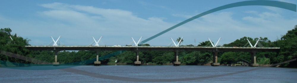 Ponte sobre o rio Araguaia, divisa entre os estados de MT e GO